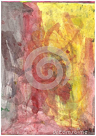 Children watercolor abstraction Stock Photo