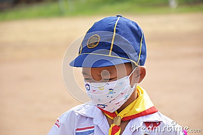 Children wear masks Editorial Stock Photo