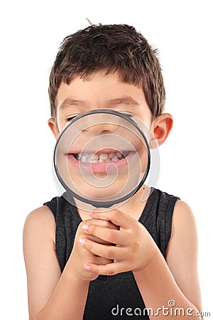 Children white teeth Stock Photo