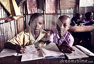 Children in school in Uganda Editorial Stock Photo