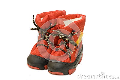 Children winter boot Stock Photo