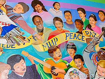 Children of the World Dream of Peace Editorial Stock Photo