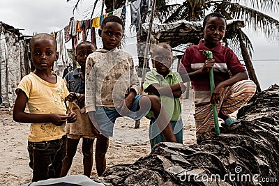 Children from Zaire Province in Angola - Africa Editorial Stock Photo