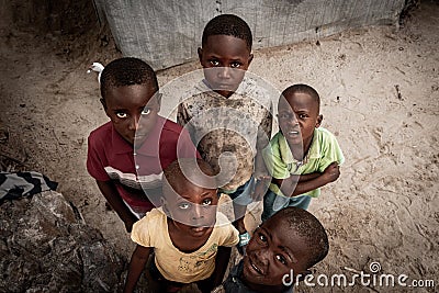 Children from Zaire Province in Angola - Africa Editorial Stock Photo