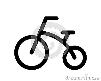 Childrens bike icon. Three wheeled transport for child Vector Illustration