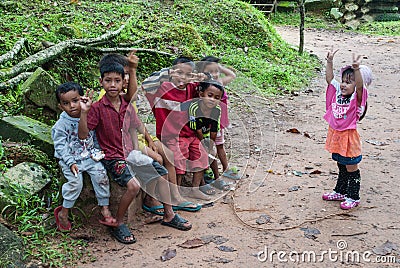 Childrens Cambodia Editorial Stock Photo