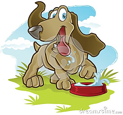 Happy Dog Vector Illustration