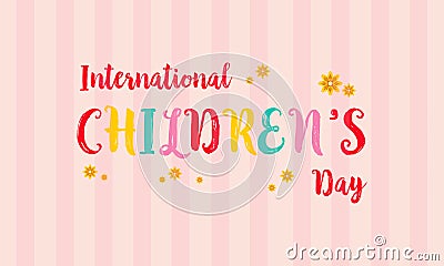 Childrens day colorful background card Vector Illustration