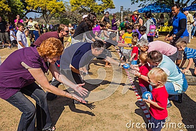 Childrens Grand Parents Sports Day Editorial Stock Photo