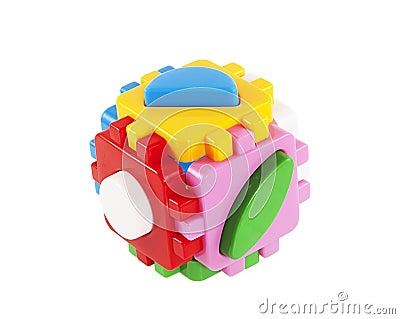 Childrens plastic shape sorter Stock Photo