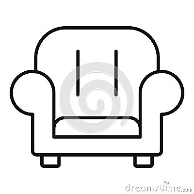 Childrens room armchair icon, outline style Vector Illustration