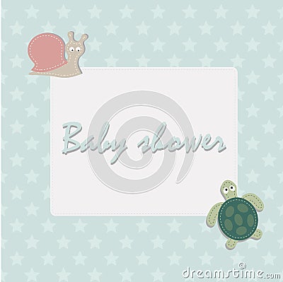 Childrens square frame for congratulations. Vector Illustration