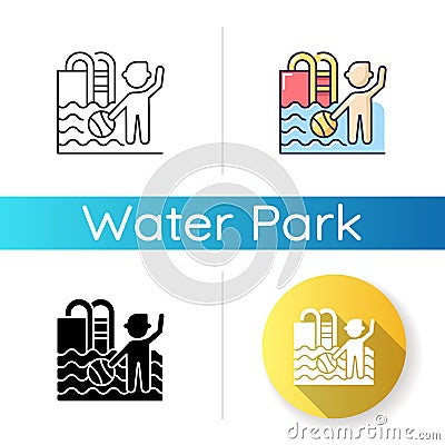 Childrens swimming pool icon Vector Illustration