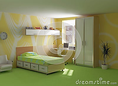 Childroom modern interior Stock Photo