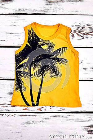 Childs beautiful sleeveless t-shirt. Stock Photo