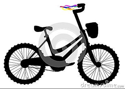 Childs Bicycle Silhouette Vector Illustration