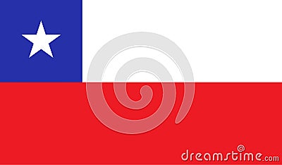 Chile flag image Vector Illustration
