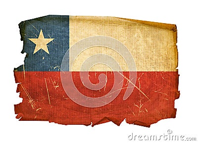 Chile Flag old Stock Photo