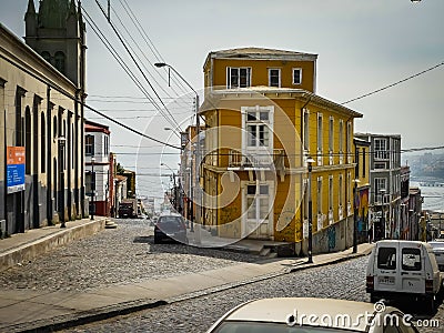 Chile Valparaiso City Street View Editorial Stock Photo