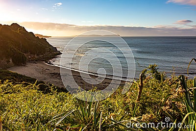 Chilean Chiloe Island Coast Landscape. Pacific coast landscape Stock Photo