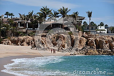 Chileno Beach (Playa Chileno) in Los Cabos, Mexico Editorial Stock Photo