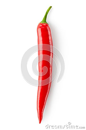 Chili Pepper. Top view. Stock Photo