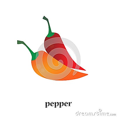 Chili peppers red yellow Vector Illustration