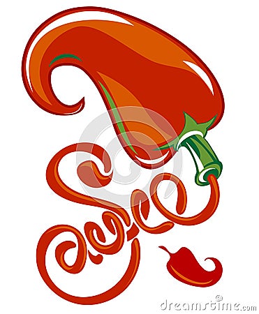 Chili sauce Vector Illustration