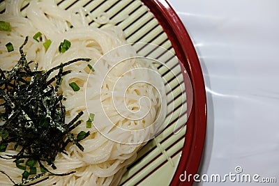 chilled cold somen noodle. japanese food Stock Photo