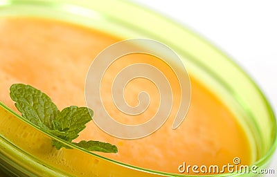 Chilled Melon Soup Stock Photo