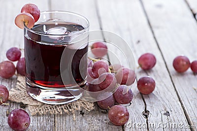 Chilled Red Grape Juice Stock Photo