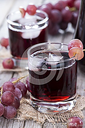 Chilled Red Grape Juice Stock Photo