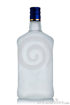 Chilled vodka bottle with frost Stock Photo