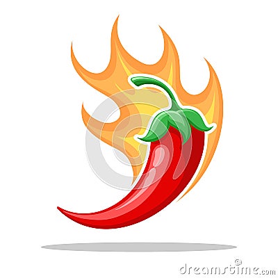 Chilli fire pepper Vector Illustration