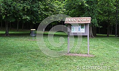 Ohio Disc Golf Course At State Park Editorial Stock Photo