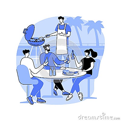 Chilling with friends isolated cartoon vector illustrations. Vector Illustration