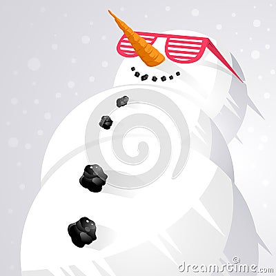 Chilling Snowman! Stock Photo