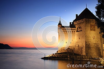 The Chillon castle in Montreux, Switzerland Editorial Stock Photo