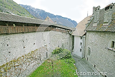 Chillon Castle, Montreux Switzerland. Editorial Stock Photo