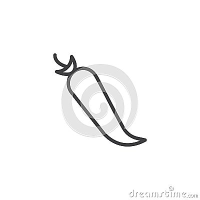 Chilly Pepper line icon Vector Illustration