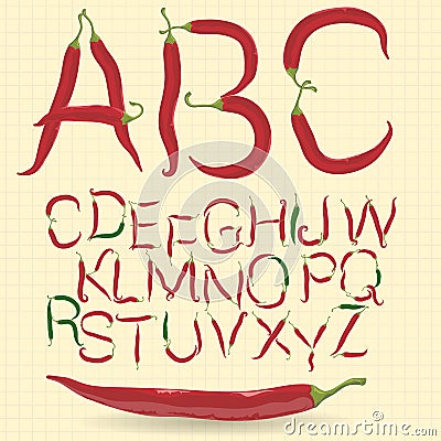 Chilly typeface. Vector. Vector Illustration