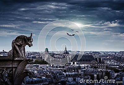 Paris on Halloween, France Stock Photo