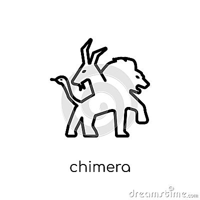 Chimera icon. Trendy modern flat linear vector Chimera icon on w Vector Illustration