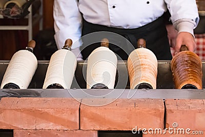 Chimney cake Hungarian Stock Photo