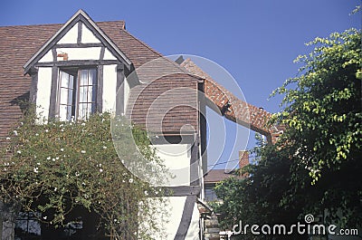 A chimney from a damaged house Editorial Stock Photo