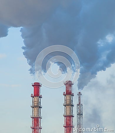 Chimney of the old factory Stock Photo