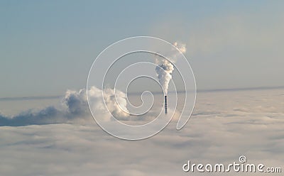 Chimney pollution. Stock Photo