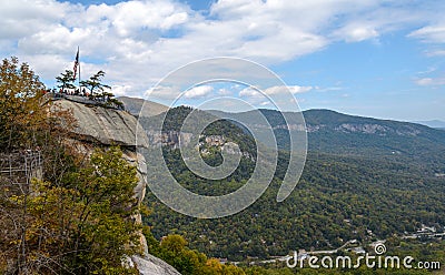 Chimney Rock View North Carolina Stock Photo