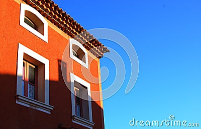 Chimneypot shadow Stock Photo