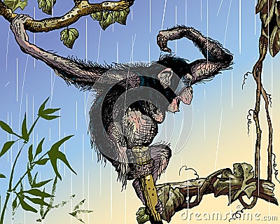 Chimpanzee Vector Illustration